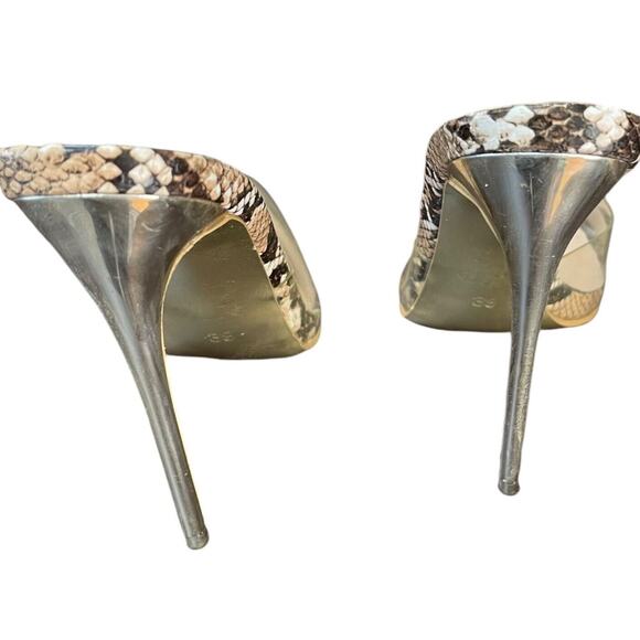 JESSICA RICH SO BOSSY‎ Size EU 38 | US 8 WOMEN PUMP HEELS Clear Snakeskin - Picture 3 of 11
